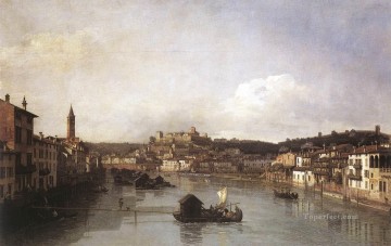 ベルナルド・ベロット Painting - ポンテ・ヌオーヴォ都市からのヴェローナとアディジェ川の眺め ベルナルド・ベッロット